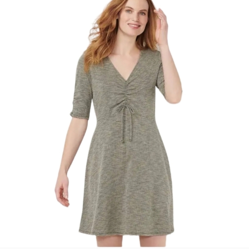 LC Lauren Conrad Gingham Print Fit And Flare Dress Size XS